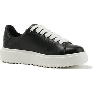 Women’s Platform Sneakers Black Lace Up Cushion Sole Soda Retain-G Size 7.5